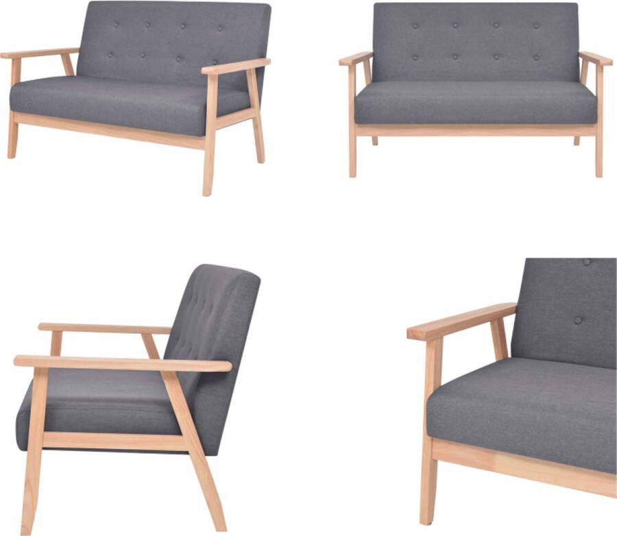 VidaXL Tweezitsbank stof donkergrijs Bank Banken Stoffen Bank Stoffen Banken