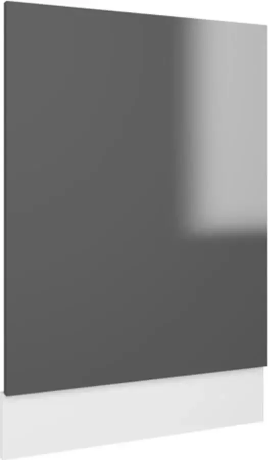 VidaXL -Vaatwasserpaneel-45x3x67-cm-spaanplaat-hoogglans-grijs - Foto 3