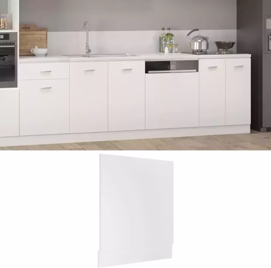 VidaXL Vaatwasserpaneel Lyon 59 5x3x67 cm bewerkt hout wit - Foto 1