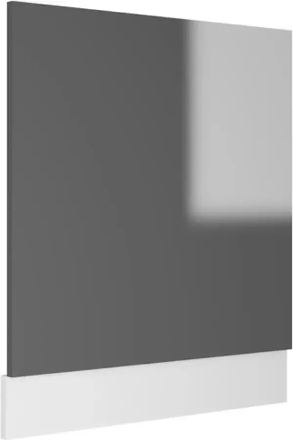 VidaXL -Vaatwasserpaneel-59 5x3x67-cm-bewerkt-hout-hoogglans-grijs - Foto 4