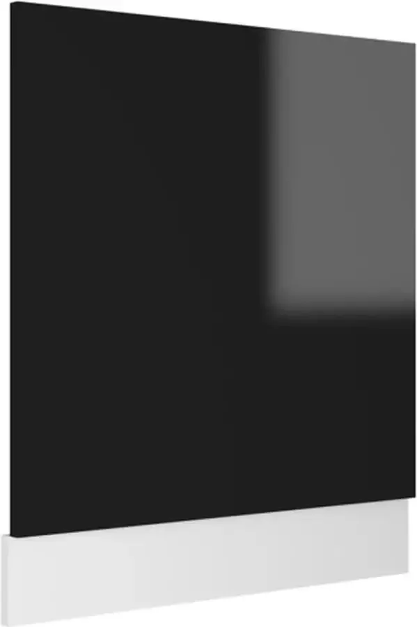 VidaXL -Vaatwasserpaneel-59 5x3x67-cm-spaanplaat-hoogglans-zwart - Foto 2