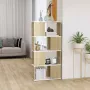 VidaXL Vakkenkast Room Divider 60x24x124 5 cm wit en eiken - Thumbnail 2