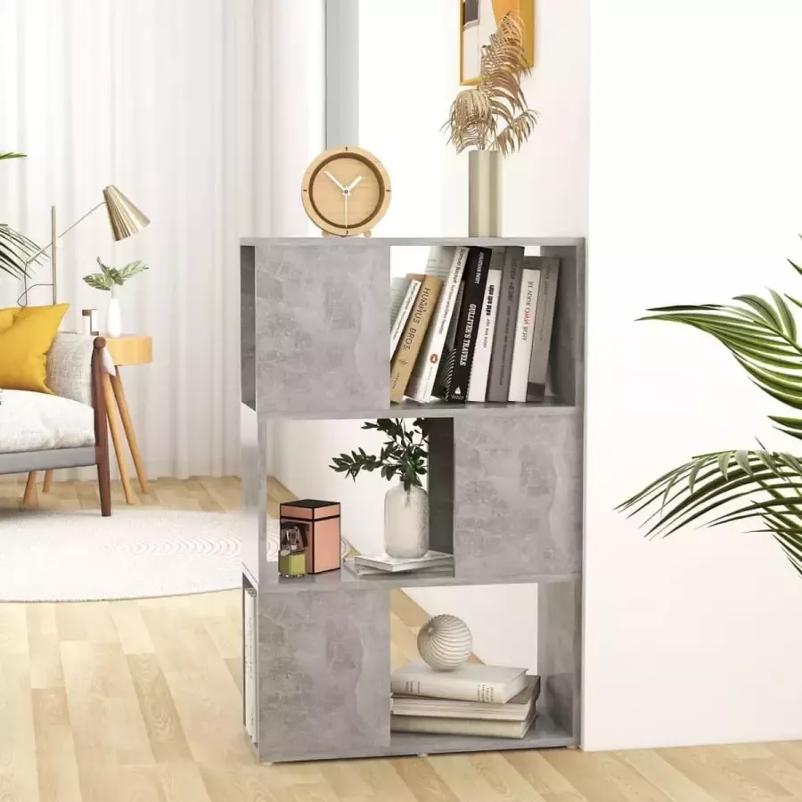 VidaXL Vakkenkast Room Divider 60x24x94 cm spaanplaat betongrijs