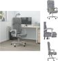 VidaXL Verstelbare Bureaustoel Lichtgrijs 63x56x(110.5-120) cm Massagefunctie Bureaustoel - Thumbnail 1