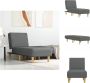 VidaXL Verstelbare Chaise Longue Donkergrijs Stof 55x140x70cm Multifunctioneel Chaise longue - Thumbnail 1