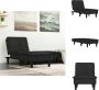VidaXL Verstelbare Chaise Longue Zwart 55 x 140 x 70 cm Fluweel en Multiplex Chaise longue - Thumbnail 2