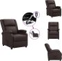 VidaXL Verstelbare fauteuil Bruin echt leer 71 x 90.5 x 96 cm Elektrische verstelling Fauteuil - Thumbnail 1