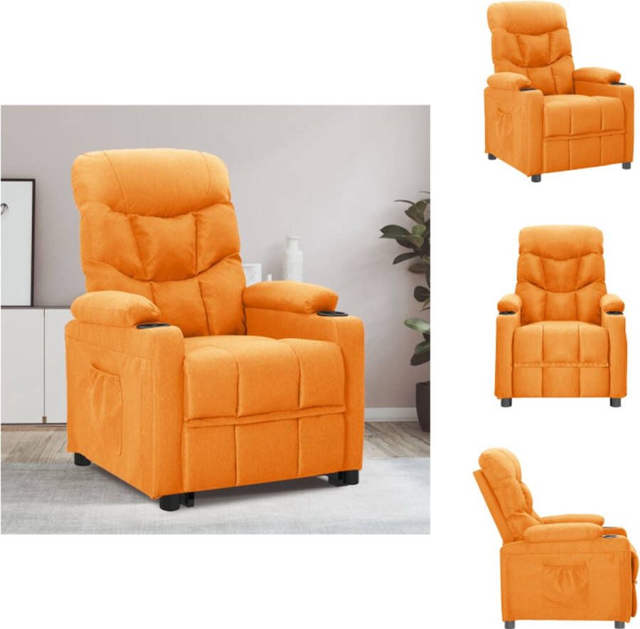 VidaXL Verstelbare Fauteuil Geel 73x93x102 cm Comfortabel en Stabiel Fauteuil