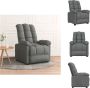 VidaXL Verstelbare Stoel Fauteuil Donkergrijs 74 x 99 x 102 cm Stof en IJzer Fauteuil - Thumbnail 1