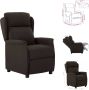 VidaXL Verstelbare Stoel Fauteuil Stof 68 x 98 x 100 cm Donkerbruin Fauteuil - Thumbnail 1