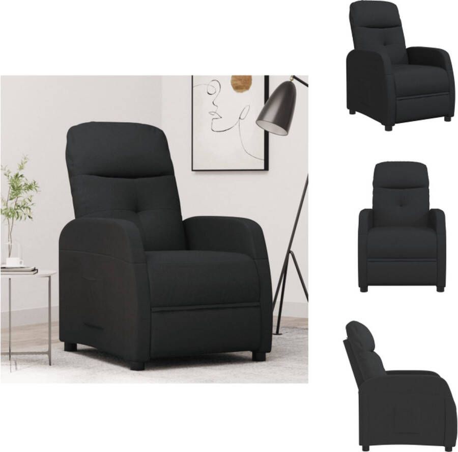 VidaXL Verstelbare televisiestoel Fauteuil 65 x 97 x 100 cm Zwart Fauteuil