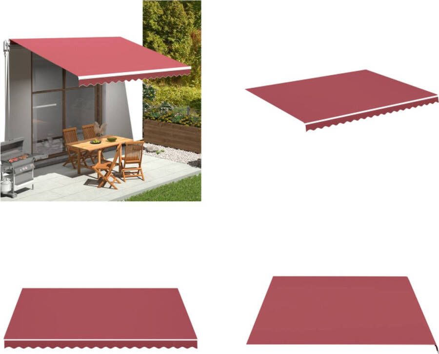 VidaXL Vervangingsdoek voor luifel 4-5x3-5 m bordeauxrood Vervangingsdoek Vervangingsdoeken Vervangingsluifel Vervangingsluifels