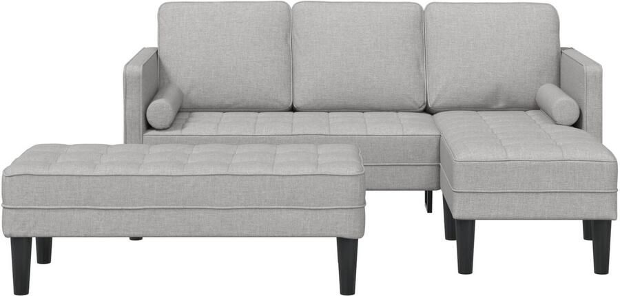 VidaXL Bankstel 2 pcs Wolken grijs 173 x 131 x 67 cm Stof