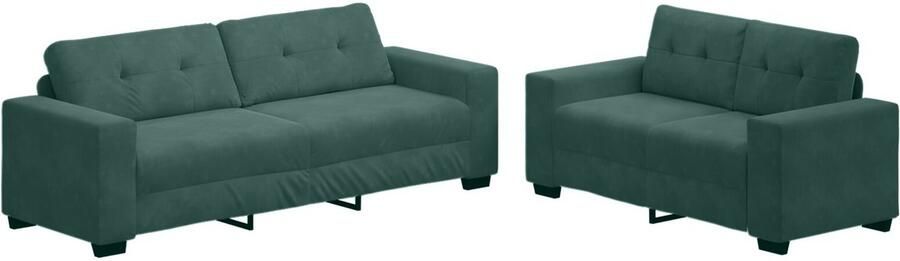 VidaXL Set van 2 Taupe Stof Medium Verstelbare Armleuningen Bank