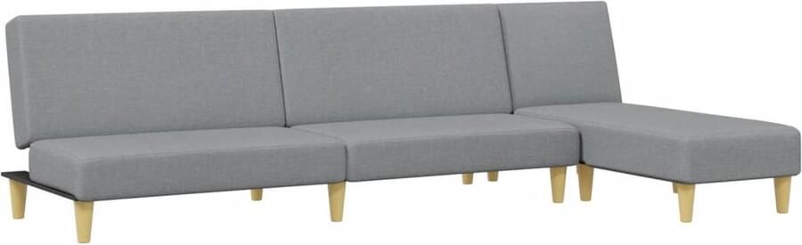 Vida XL vidaXL 2-delige Loungeset stof lichtgrijs-VXL-3201882 - Foto 4