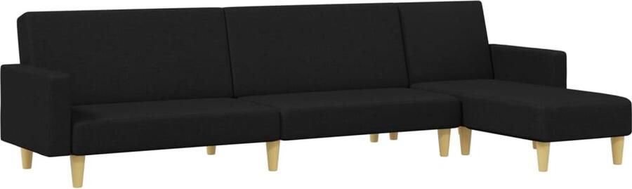 VidaXL -2-delige-Loungeset-stof-zwart - Foto 3