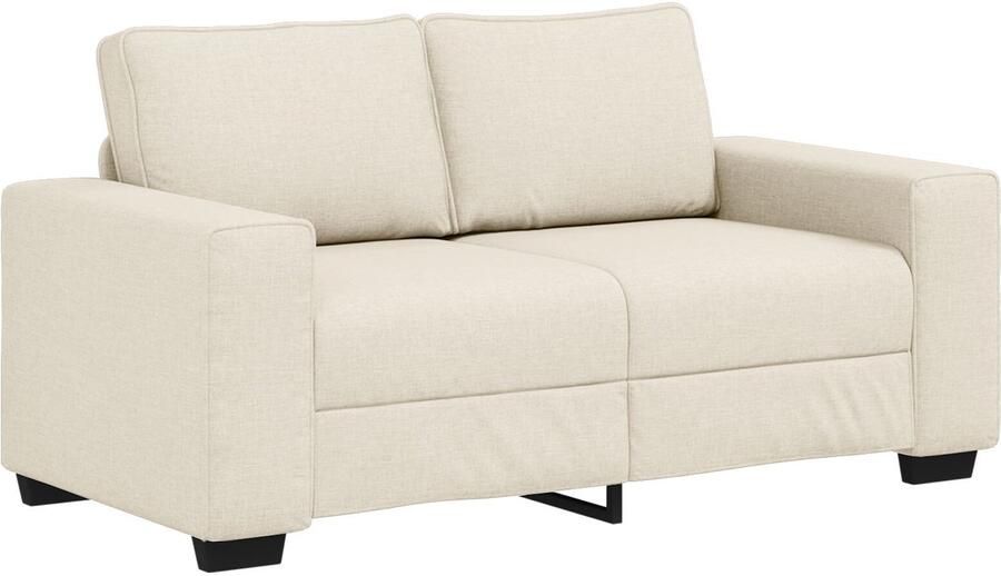 VidaXL Bank Beige Stof 160 x 77 x 82 cm Afneembare Hoezen Loveset - Foto 2