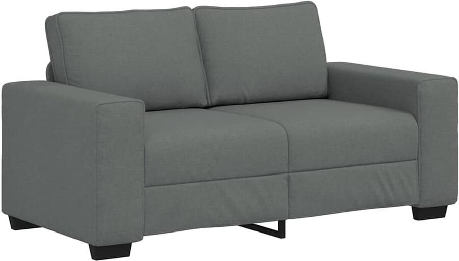 VidaXL 2-zitsbank 120 cm stof donkergrijs