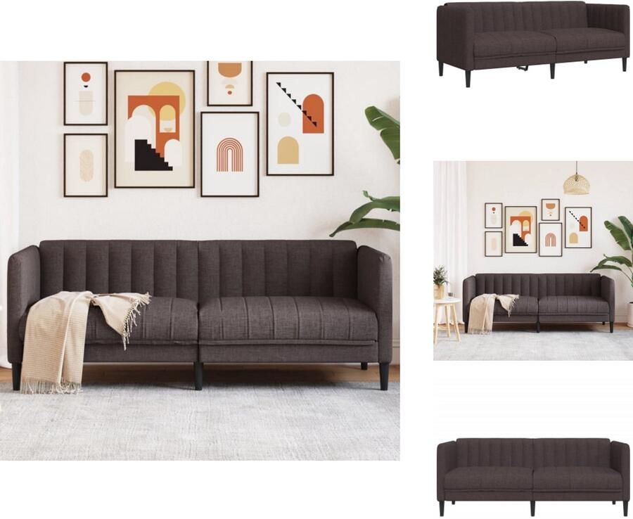 VidaXL 2-zitsbank 2-zitsbanken Bank Loveseat Tweezitsbank stof donkerbruin