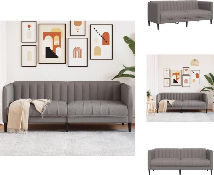 VidaXL 2-zitsbank 2-zitsbanken Bank Loveseat Tweezitsbank stof taupe