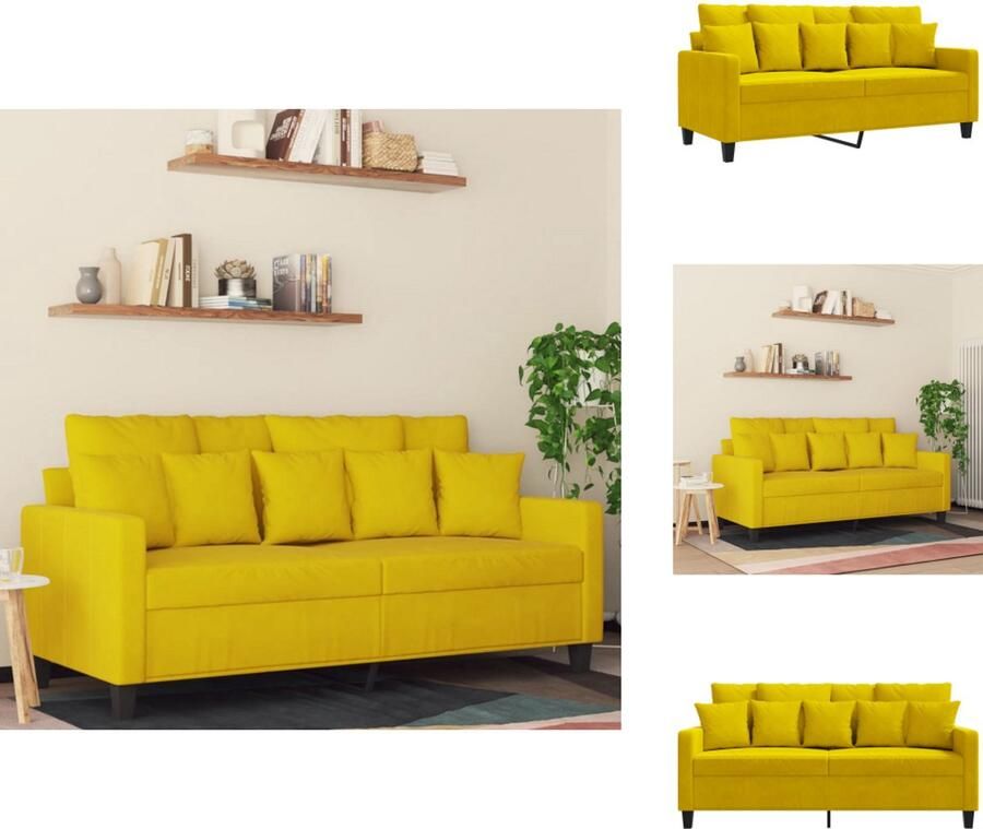 VidaXL 2-zitsbank 2-zitsbanken Bank Sofa Tweezitsbank 140 cm fluweel geel