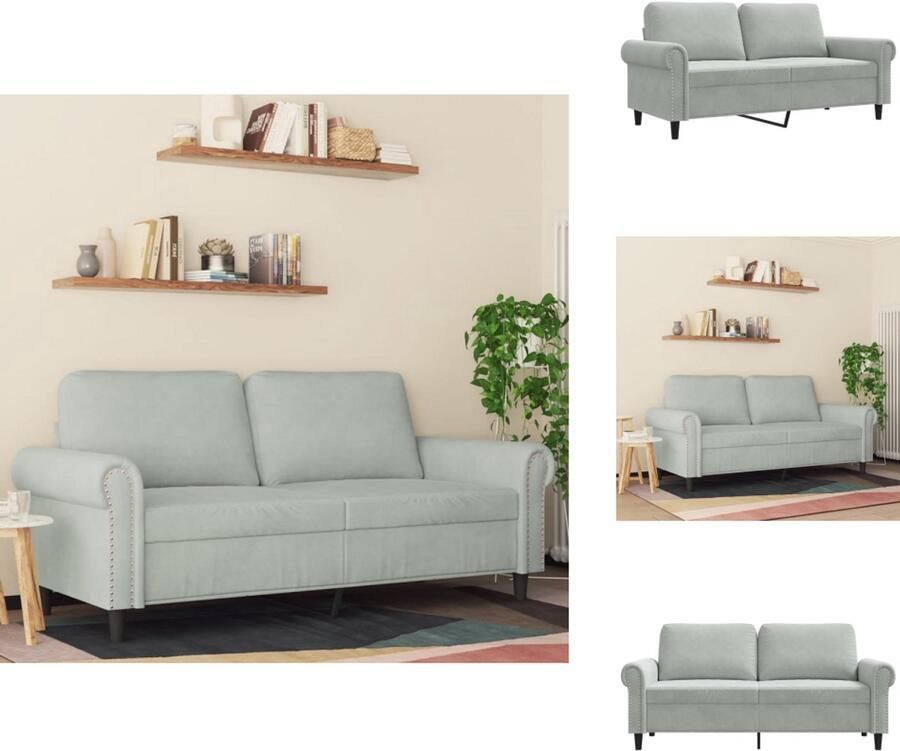 VidaXL 2-zitsbank 2-zitsbanken Bank Sofa Tweezitsbank 140 cm fluweel lichtgrijs