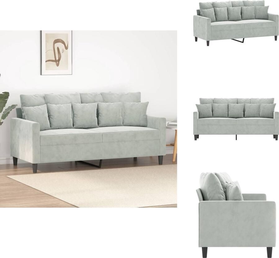 VidaXL 2-zitsbank 2-zitsbanken Bank Sofa Tweezitsbank 140 cm fluweel lichtgrijs