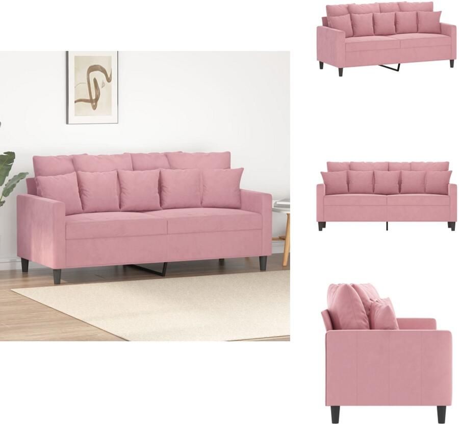 VidaXL 2-zitsbank 2-zitsbanken Bank Sofa Tweezitsbank 140 cm fluweel roze