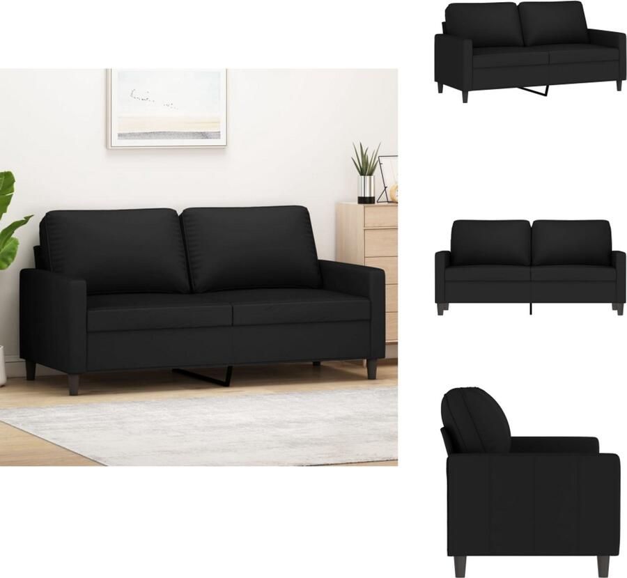 VidaXL 2-zitsbank 2-zitsbanken Bank Sofa Tweezitsbank 140 cm fluweel zwart