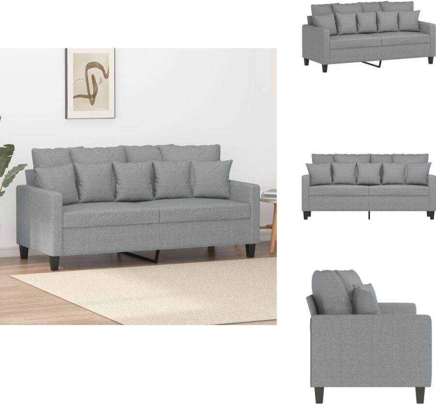 VidaXL 2-zitsbank 2-zitsbanken Bank Tweezitsbank 140 cm stof lichtgrijs