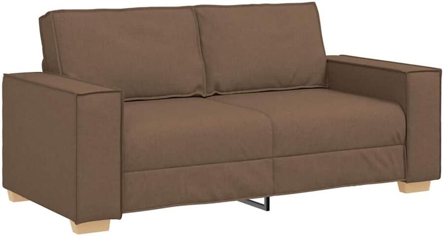 VidaXL 2-zitsbank Bruin 140 cm Stof