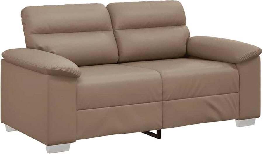 VidaXL Tweezitsbank 120 cm kunstleer cappuccinokleurig