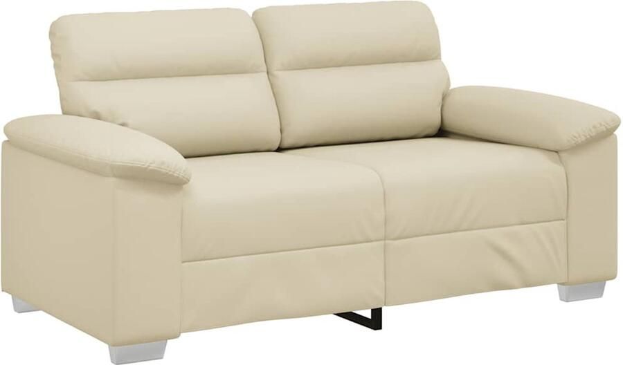 VidaXL 2-zitsbank crème 120 cm kunstleer