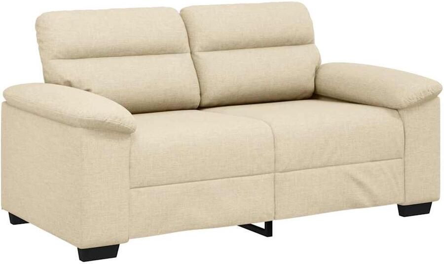 VidaXL 2-zitsbank crème 120 cm stof