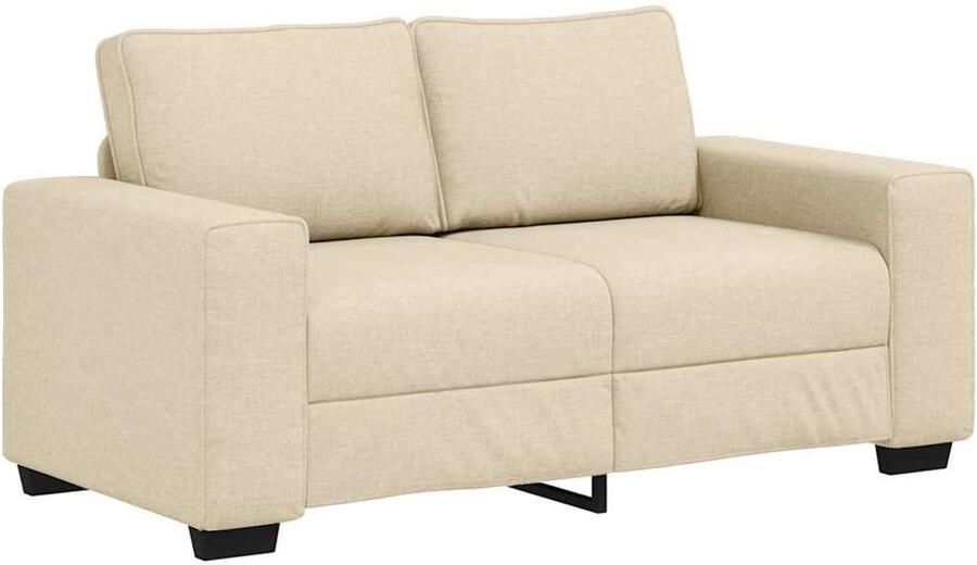 VidaXL 2-zitsbank crème 120 cm stof