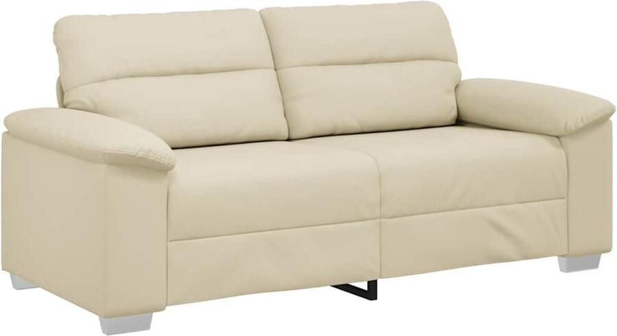 VidaXL 2-zitsbank crème 140 cm kunstleer
