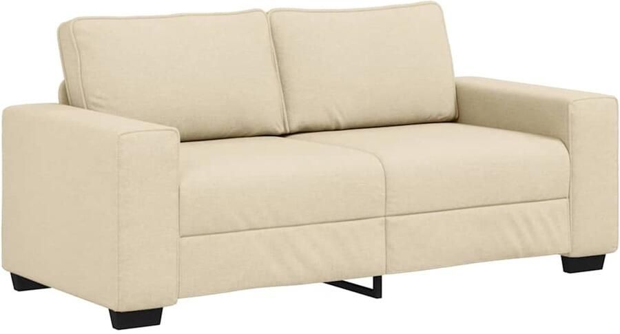 VidaXL 2-zitsbank crème 140 cm stof