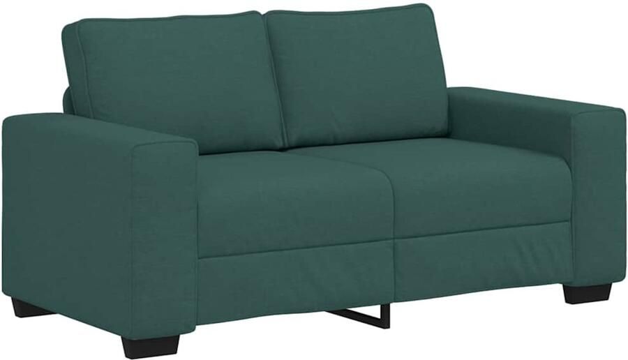 VidaXL 2-zitsbank donkergroen 120 cm stof