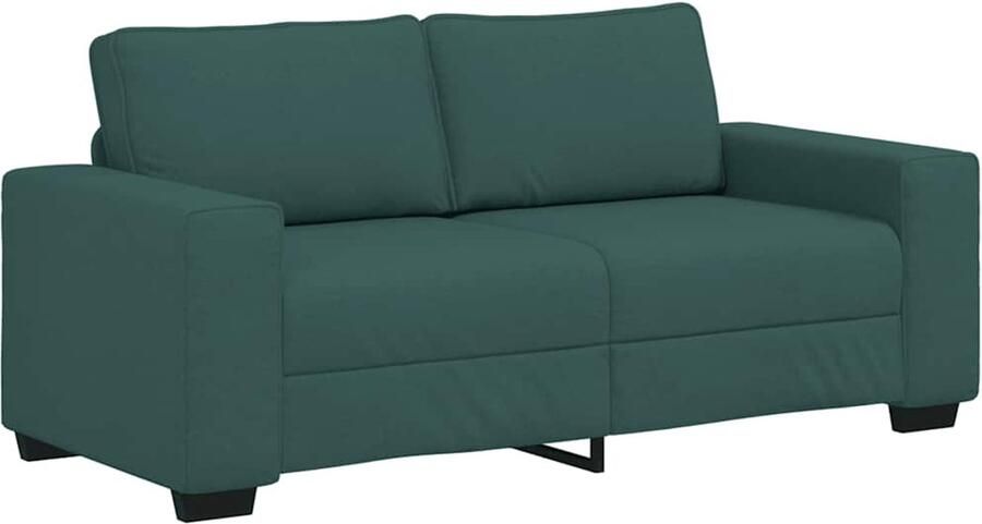 VidaXL 2-zitsbank donkergroen 140 cm stof