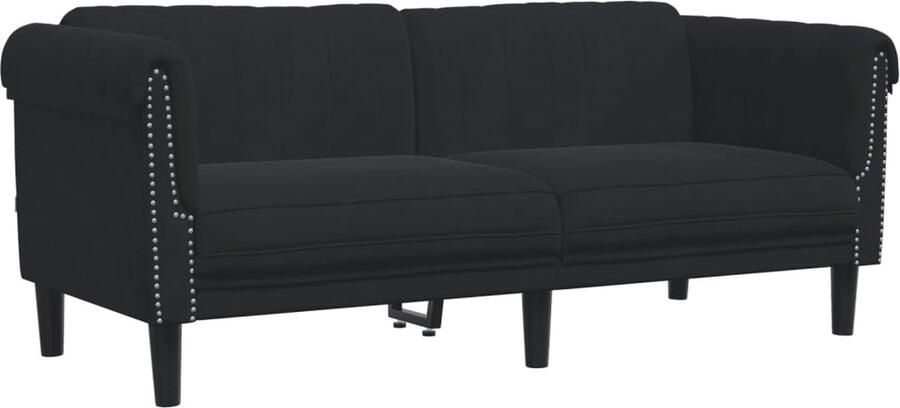 VidaXL -2-zitsbank-fluweel-zwart - Foto 3