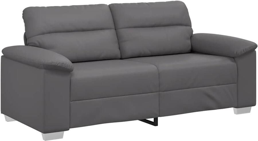 VidaXL 2-zitsbank grijs 140 cm kunstleer