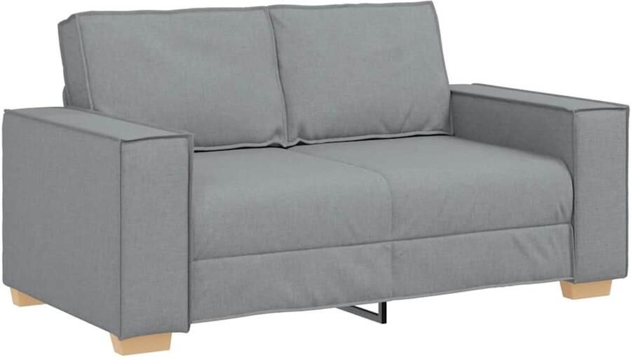 VidaXL 2-zitsbank Lichtgrijs 120 cm Stof