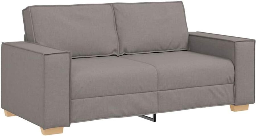 VidaXL 2-zitsbank Taupe 140 cm Stof