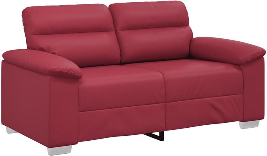 VidaXL 2-zitsbank wijnrood 120 cm kunstleer