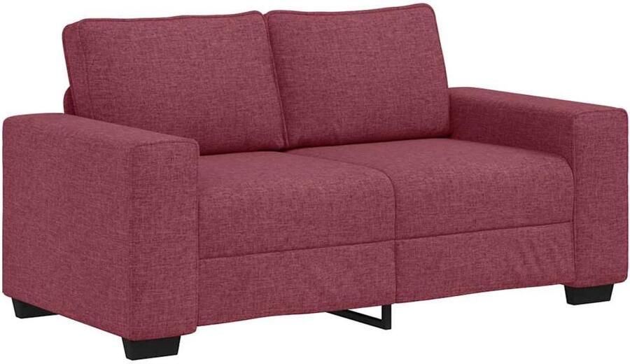 VidaXL 2-zitsbank wijnrood 120 cm stof