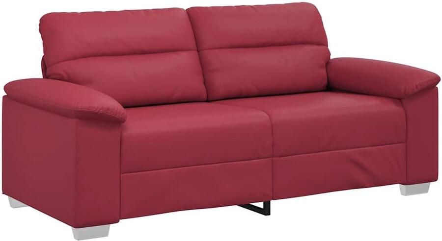 VidaXL 2-zitsbank wijnrood 140 cm kunstleer
