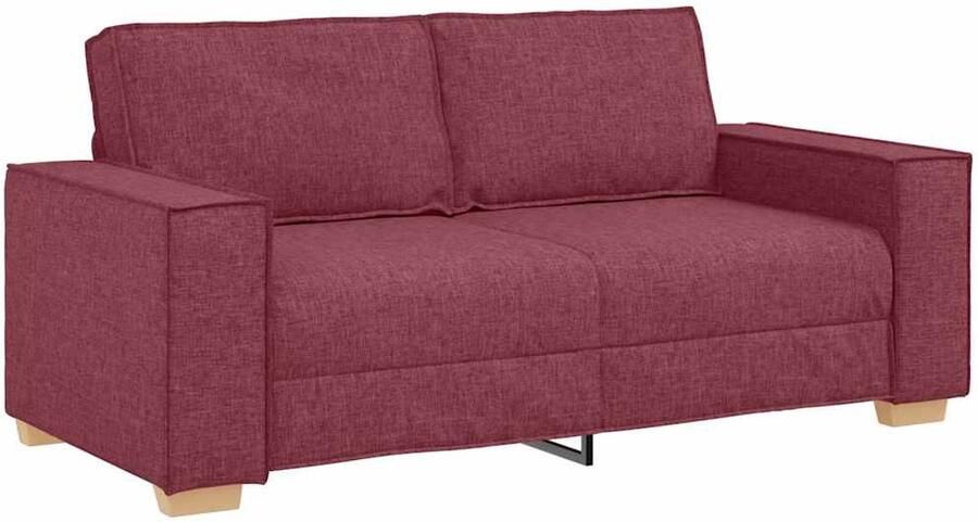 VidaXL 2-zitsbank Wijnrood 140 cm Stof