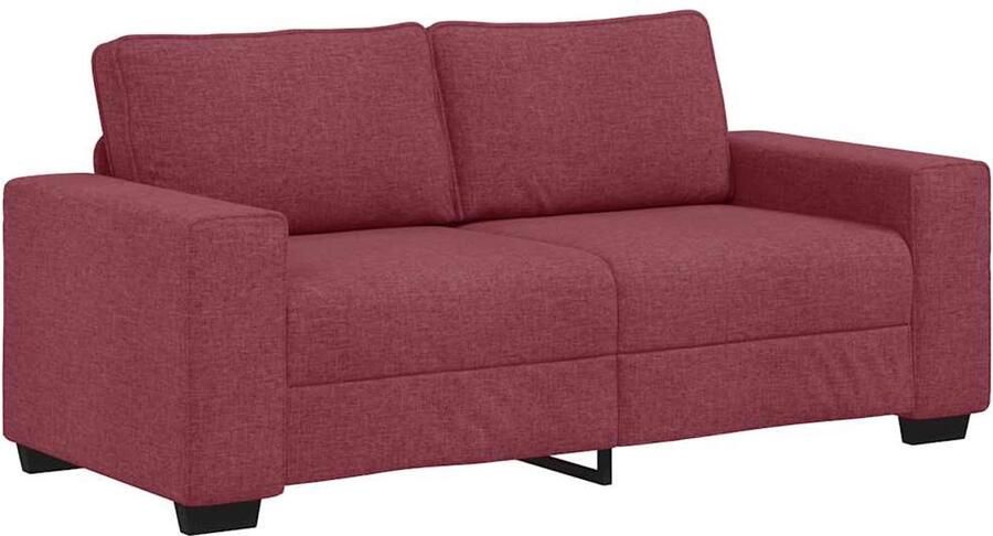 VidaXL 2-zitsbank wijnrood 140 cm stof