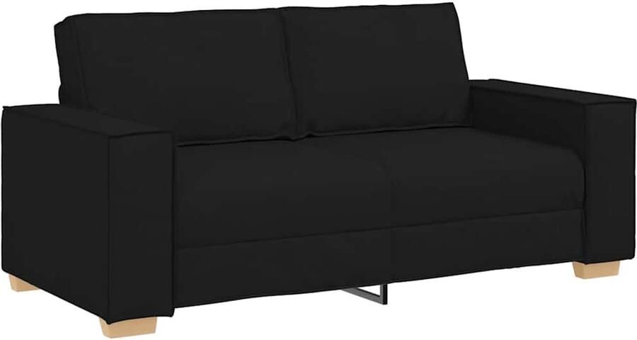 VidaXL 2-zitsbank Zwart 140 cm Stof