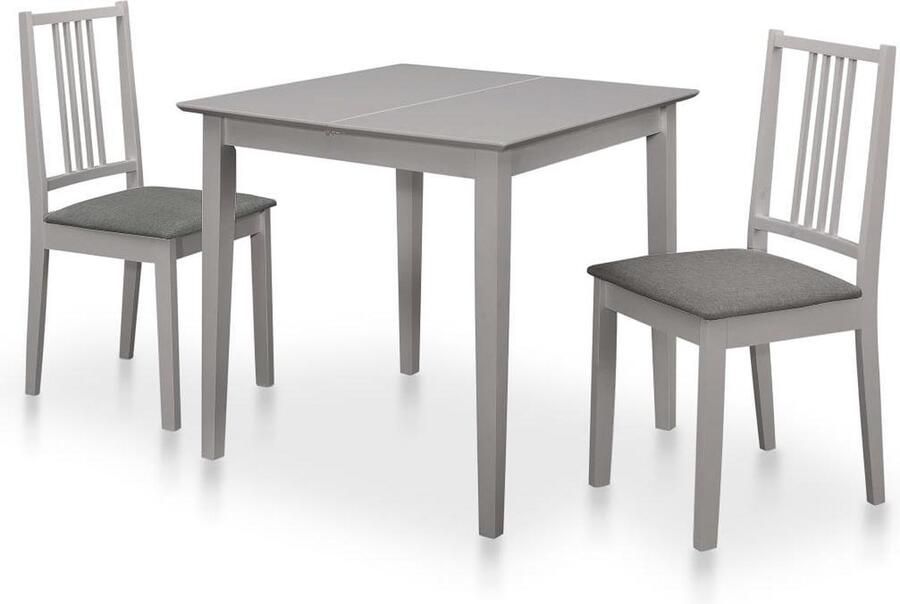 Vida XL vidaXL 3-delige Eethoek MDF grijs-VXL-276397